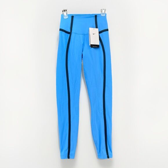 NWT NIKE Women’s One High‎ Waisted 7/8 Leggings Size Small Blue MSRP $70 - Picture 1 of 6